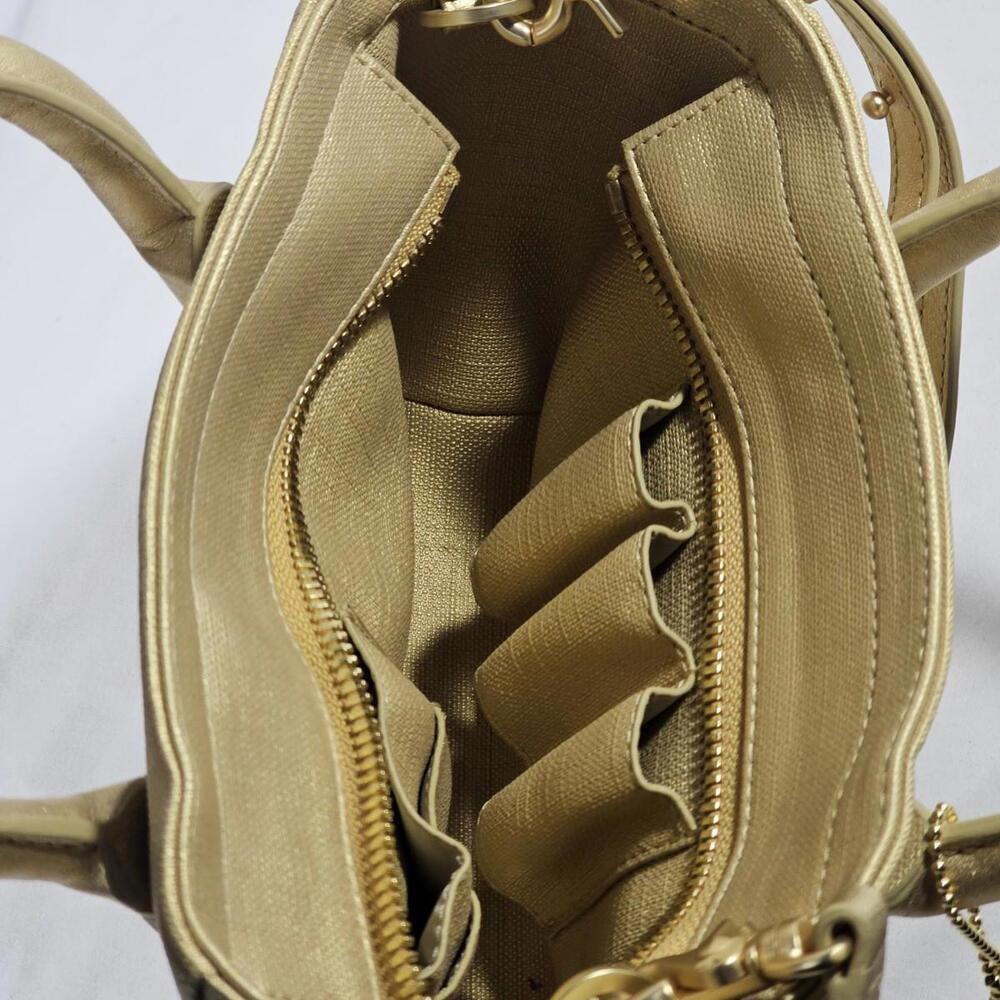 Dagne Dover 901 Champagne Coated Canvas Shoulder Bag Purse F14-400-901-100 - Picture 7 of 15